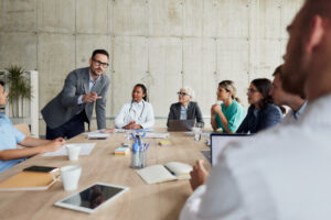 Leadership mentoring session